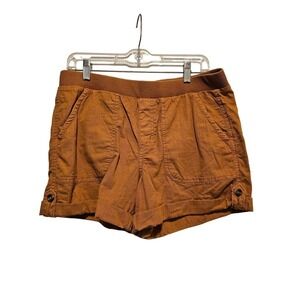 Sonoma Short sz Medium Mustard Yellow Folded Cuff Elastic Waistband